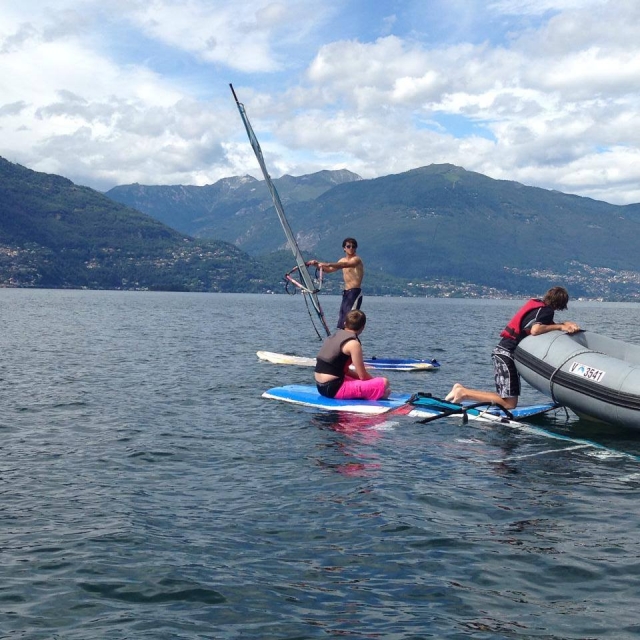 Una lezione in mezzo al lago